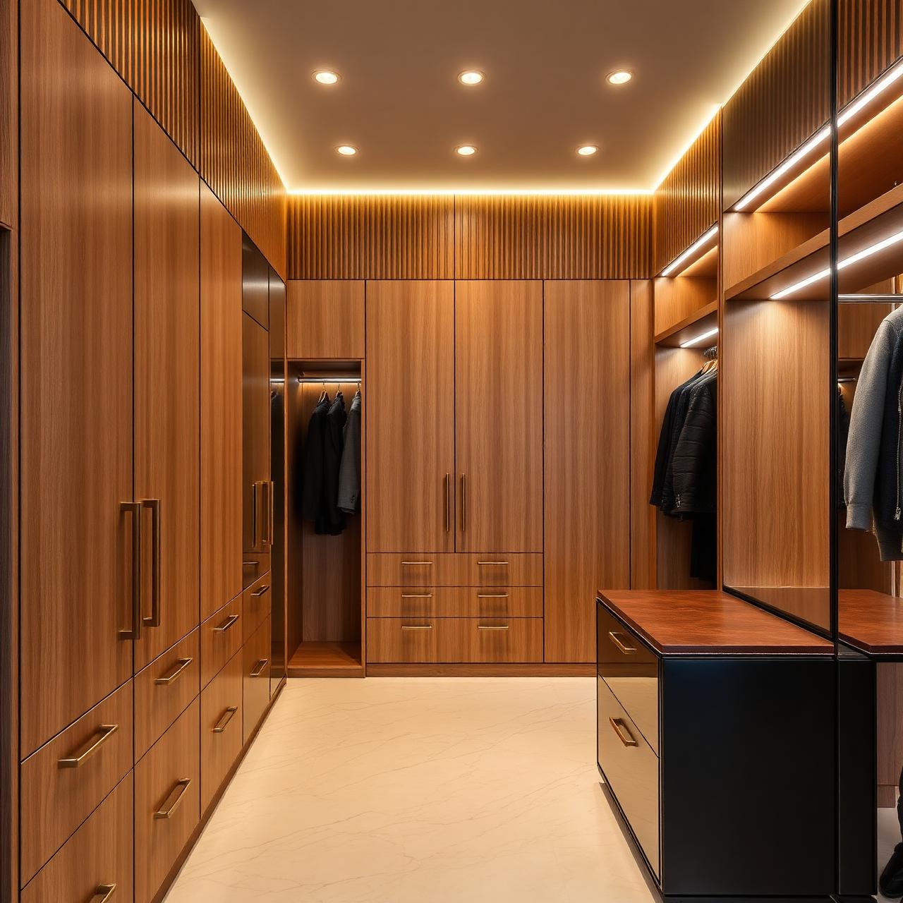 Fluted Oak Walk-in